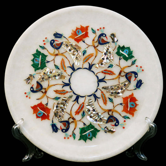 Copy of Copy of Copy of WHITE MARBLE INLAY PLATE